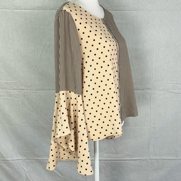 AMIRO ISTANBUL Women's Round Neck Blouses Ruffled shirt Size 16 - Picture 5 of 11